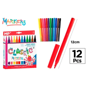 feutres de couleur classiques, 12 unités, blister