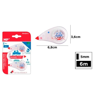 ruban correcteur extra opaque, 5 mm x 6 m, 3 unités, blister