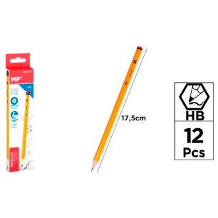 crayon graphite hexagonal, 12 unités, blister