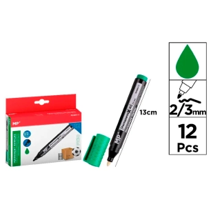 marqueur permanent vert, px30, 12 unités, blister