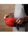 cocotte fonte ovale 33x26 rouge - lacor france
