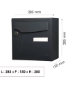 boite aux lettres compacte 1 porte exterieur anthracite mat - wsab logistique