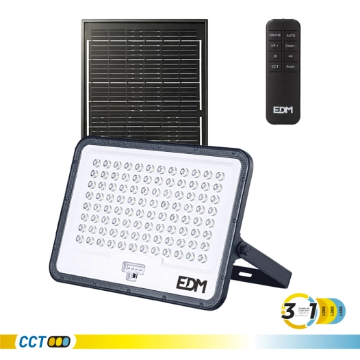 projecteur solaire led 3 cct 200 w 2200 lm