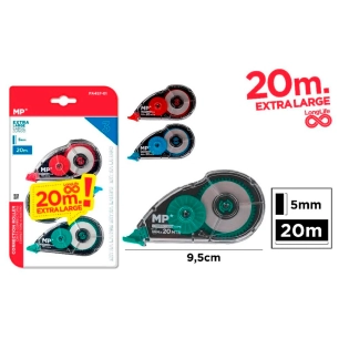 ruban correcteur 5 mm x 20 m, 3 unités, blister