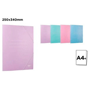 chemise cartonnée a4, couleurs assorties, 250 x 340 mm