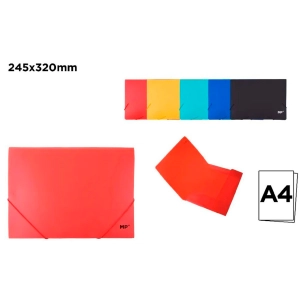 pochette plastique a4, couleurs assorties, 245 x 320 mm