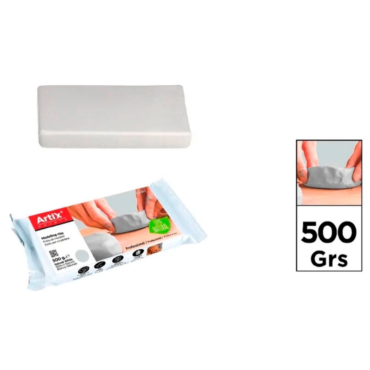pâte à modeler durcissante, sans gluten, 500 g, blanc