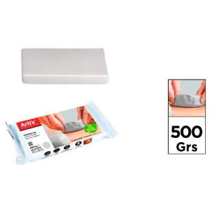 pâte à modeler durcissante, sans gluten, 500 g, blanc