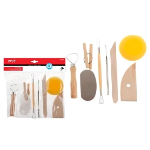 outils pour argile, 8 pièces, blister