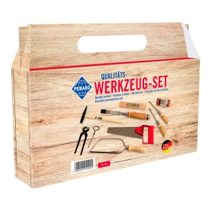 coffret d'outils pour enfants en boîte carton avec poignée de transport, 10 pièces