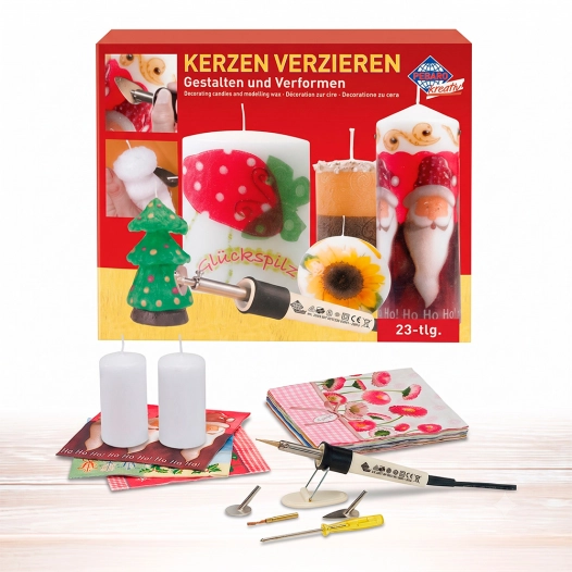 kit créatif pour décorer, peindre et façonner les bougies