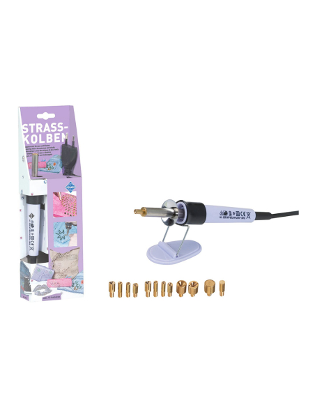 kit de pose de pierres avec fer de fixation et 12 applicateurs, 6 w