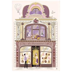torchon facade chocolaterie ecru 48x72 - sde ld