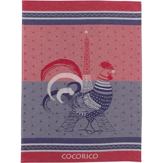 torchon jacquard cocorico multicolore 50x70 - sde ld