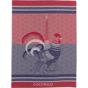 torchon jacquard cocorico multicolore 50x70 - sde ld