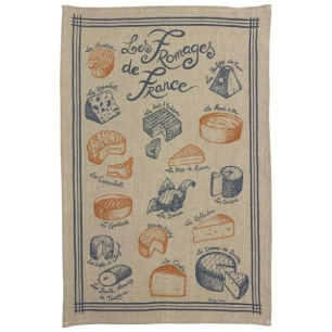 torchon lin les fromages naturel 45x70 - sde ld