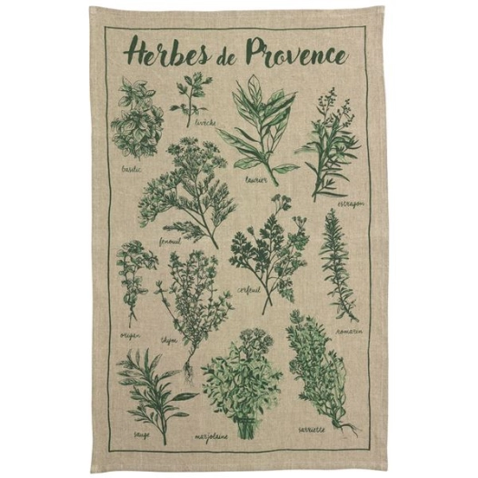 torchon lin les herbes naturel 45x70 - sde ld