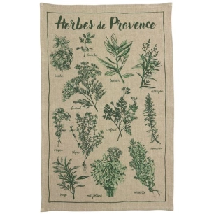 torchon lin les herbes naturel 45x70 - sde ld