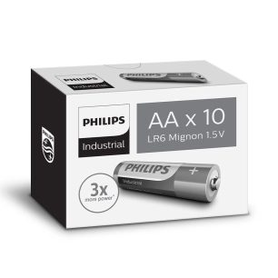 pile alcaline industrielle aa - lr06 1,5 v ø14,5 x 50,5 mm, boîte de 10 unités
