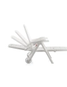 Chaise longue Antibes blanche Pliable, roues, confort - SHAF