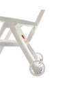Chaise longue Antibes blanche Pliable, roues, confort - SHAF