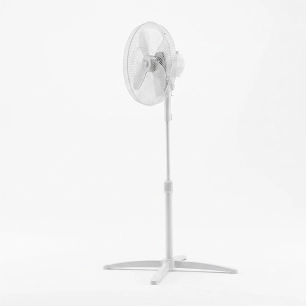 ventilateur sur pied px40, 40 w, ø41 cm, silencieux, blanc