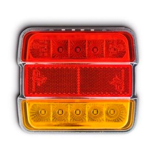 feu arrière led carré avec 5 fonctions, 12 v