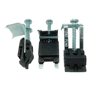 clips de fixation pour évier, grp04, acier nickelé, 47 x 18 mm, 6 unités, blister.