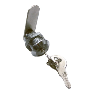 serrure de boîte aux lettres droite cm04, en zamak finition chromée polie, 30 mm, avec 2 clés, blister