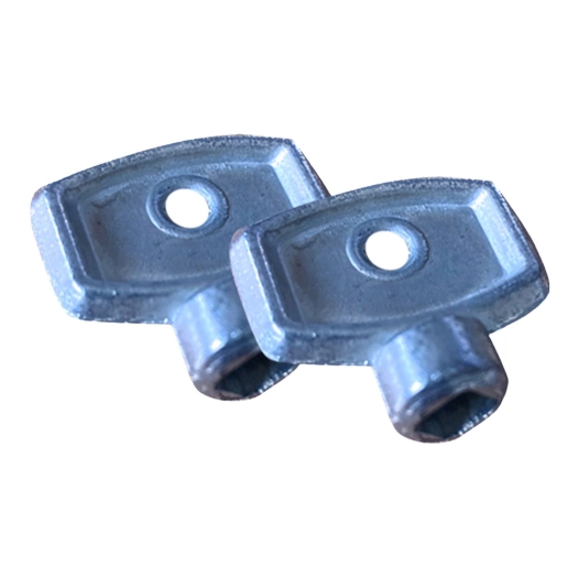 purgeur de radiateur, modèle llv06, en zamak nickelé, ø9 x 24,55 x 23 mm, 2 unités, blister