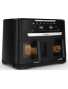 air fryer ever fry xxl dual 11 l - 2700 w - 2 tiroirs 6,5 + 4,5 l - 7 modes - hublots - 40 ã  200 â°c - noir - gpe seb france - 
