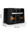 air fryer ever fry xxl dual 11 l - 2700 w - 2 tiroirs 6,5 + 4,5 l - 7 modes - hublots - 40 ã  200 â°c - noir - gpe seb france - 
