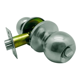 bouton de porte avec condamnation, forme boule, modèle pp07, en acier inoxydable avec finition en inox, blister