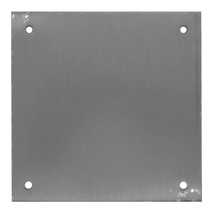 plaque vierge, modèle plp12, en acier inoxydable avec finition acier inoxydable, 80 x 80 mm