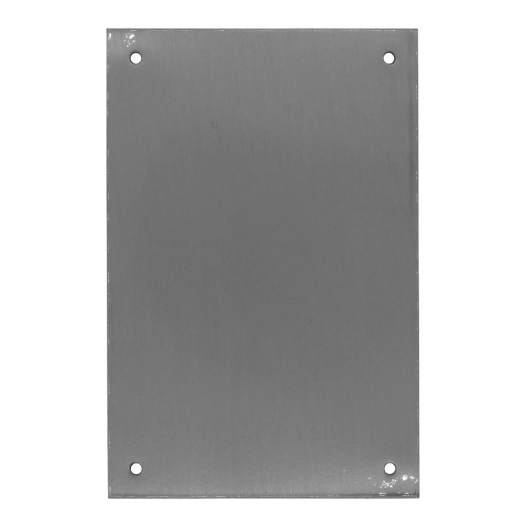 plaque vierge, modèle plp12, en acier inoxydable finition inox, 80 x 120 mm