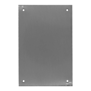 plaque vierge, modèle plp12, en acier inoxydable finition inox, 80 x 120 mm