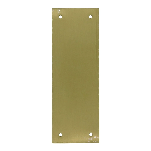 plaque vierge, modèle plp12, en laiton finition laiton satiné, 90 x 250 mm