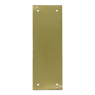 plaque vierge, modèle plp12, en laiton finition laiton satiné, 90 x 250 mm