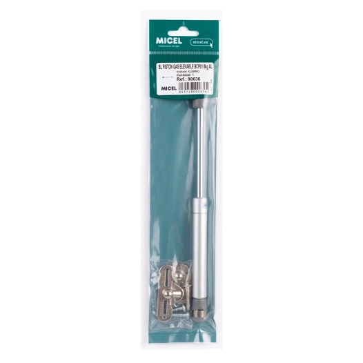 vérin à gaz de levage, modèle bcp01, en aluminium, charge maximale 12 kg, blister
