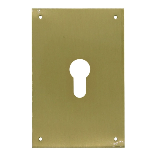 plaque entrée de clé, poire, modèle plp13, en laiton avec finition laiton satiné, 80 x 120 mm
