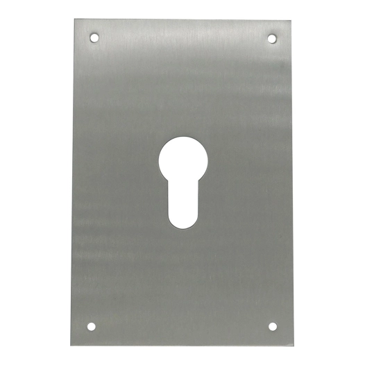 plaque entrée de clé, poire, modèle plp13, en acier inoxydable avec finition inox, 80 x 120 mm