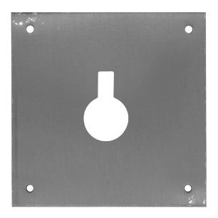 plaque de serrure, verrou, modèle plp14, en acier inoxydable avec finition en inox, 80 x 80 mm