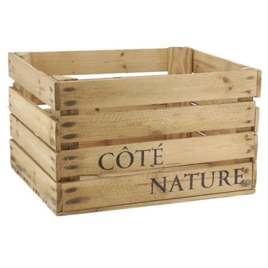 caisse bois cote nature l50 - aubry gaspard ld