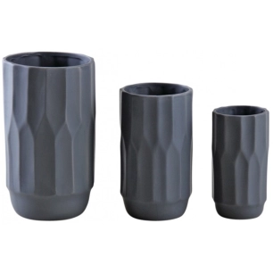 s/3 vase ceramique gris - aubry gaspard ld