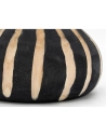 vase bois boule noir+strie h15 - aubry gaspard ld