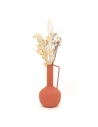 vase metal terracotta h26 - aubry gaspard ld