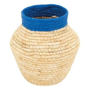 vase jonc nat+bleu h18 - aubry gaspard ld