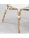 chaise rotin+resine blanc - aubry gaspard ld