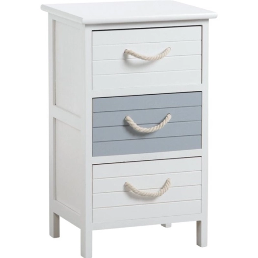 commode 3t mdf blanc et gris - aubry gaspard ld