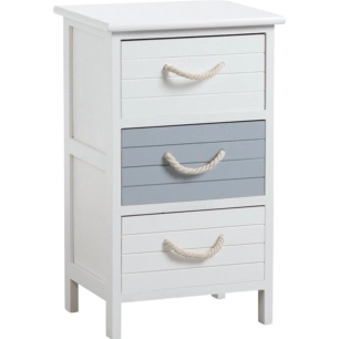 commode 3t mdf blanc et gris - aubry gaspard ld